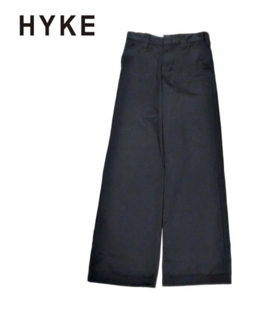 HYKE ハイク 超美脚 コットン ワイドパンツ サイズ1（S）ブラック