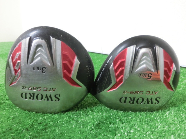 ♪KATANA GOLF カタナ SWORD ATC 589-α 3W/5W フェアウェイウッド 2点セット 16/20° /純正 シャフト Speeder589α FLEX-R H1583♪_画像1