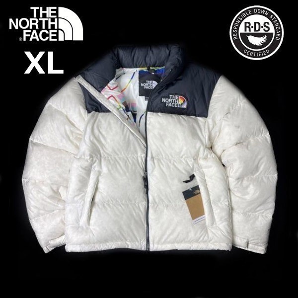 1円～!売切!【正規新品】THE NORTH FACE◆1996 RETRO NUPTSE PRIDE JACKET◆ダウンジャケット ヌプシ US限定 レインボー(XL)白 190122-145_画像3