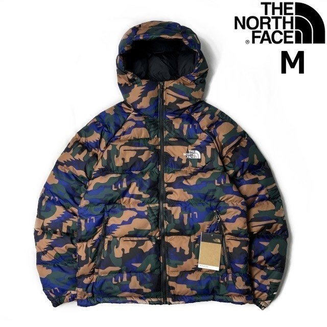 1円～!売切!【正規新品】THE NORTH FACE◆PRINTED HYDRENALITE HOODIE ダウンジャケット US 刺繍 2022-23最新(M)茶 黒 迷彩柄 190122-130_画像2