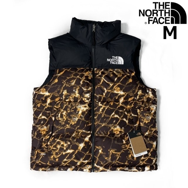 1円～!売切!【正規新品】THE NORTH FACE◆1996 RETRO NUPTSE VEST ダウンベスト ヌプシ US限定 2023最新 パッカブル(M)茶 総柄 190122-115_画像2