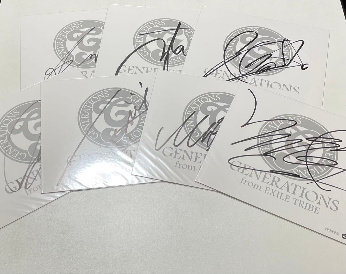 GENERATIONS from EXILE TRIBE 直筆 サイン色紙 メンバー全員 7 GENERATIONS from EXILE TRIBE 直筆 サイン色紙 メンバー全員 7