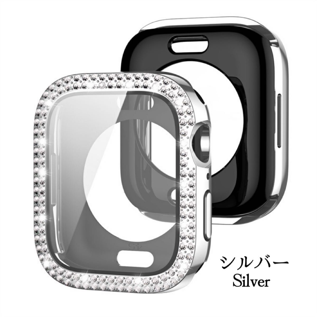 Apple Watch Case 360°全面保護カバー　キラキラ　ラインストーン　防水防塵　耐衝撃　 落下防止　44mmサイズ