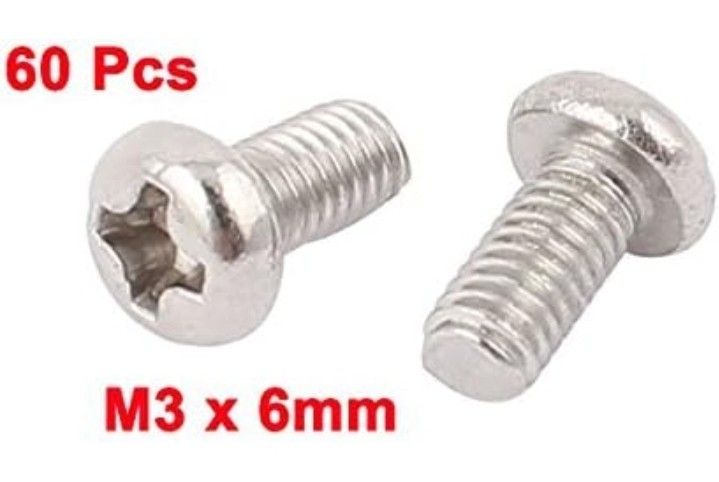 フィリップスヘッドスクリュー 304ステンレス鋼 M3 x 6mm ネジ・ボルト 60個入り 4箱セット