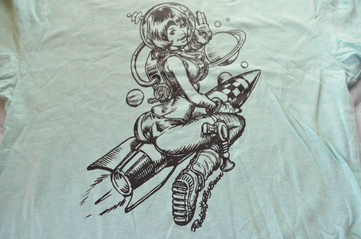 ロッキンジェリービーン＆ビリオネアボーイズクラブ★スペースガール半袖tシャツ（ｓ・うす青緑_画像1