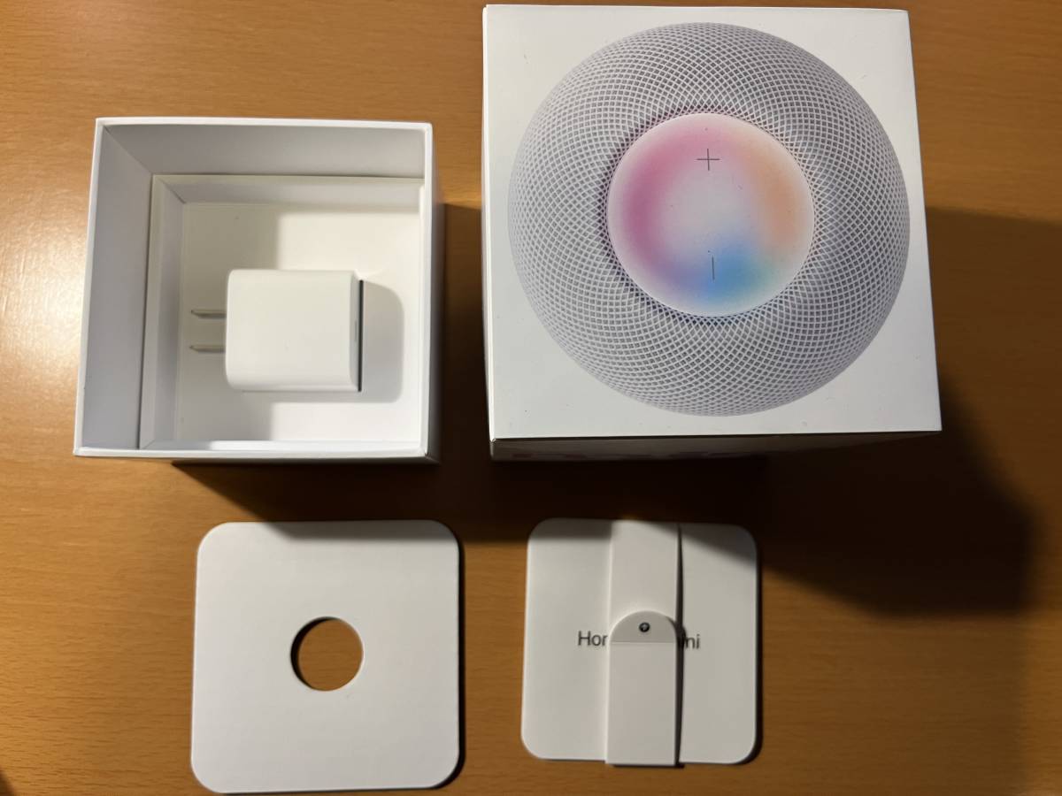 【即日発送】中古美品 Apple Home Pod mini ホワイト MY5H2J/A 動作品 箱 説明書 付属品 あり #001_画像4