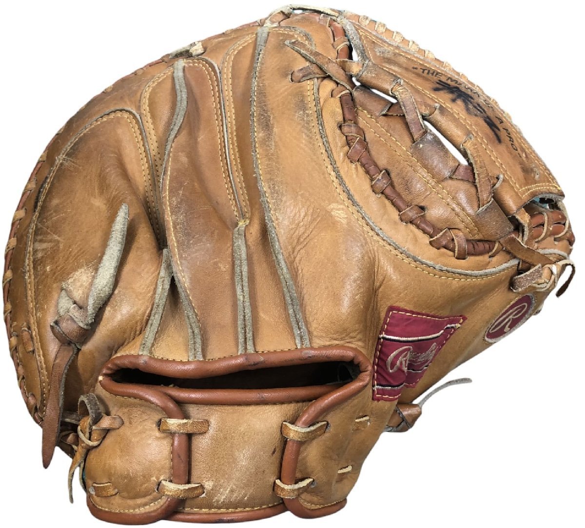 ローリングス 一般軟式 キャッチャーミット Rawlings Cacther mitt 野球 レザー RG204 【中古】_画像1