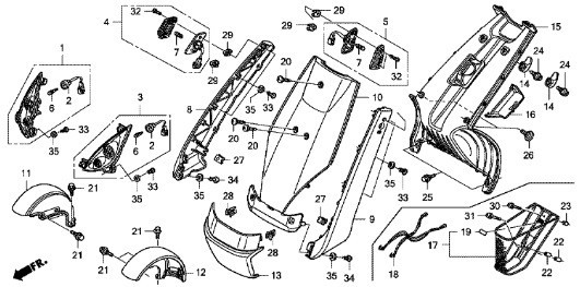 ML200 純正 タイヤ 2個 set 送料650円～ モンパル HONDA ノーパンクタイヤ 4輪 ホイール 組み込み済み 80/80-6 取寄せ .v17.s_F-23