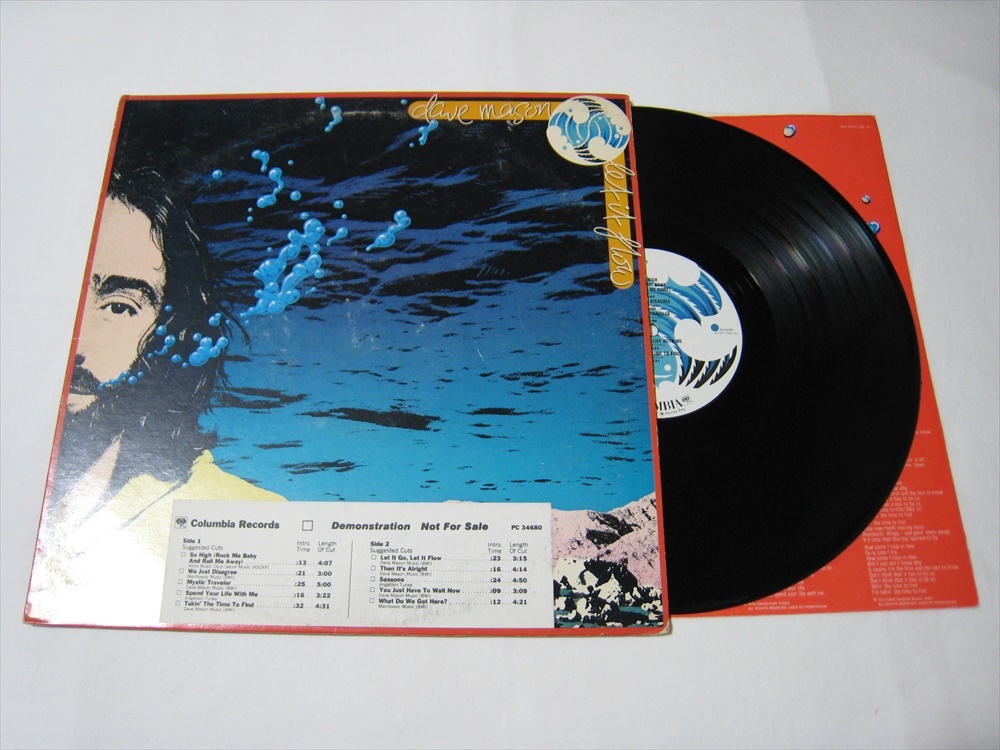 【LP】 DAVE MASON / ●プロモ● LET IT FLOW US盤 デイヴ・メイスン 流れるままに_画像1