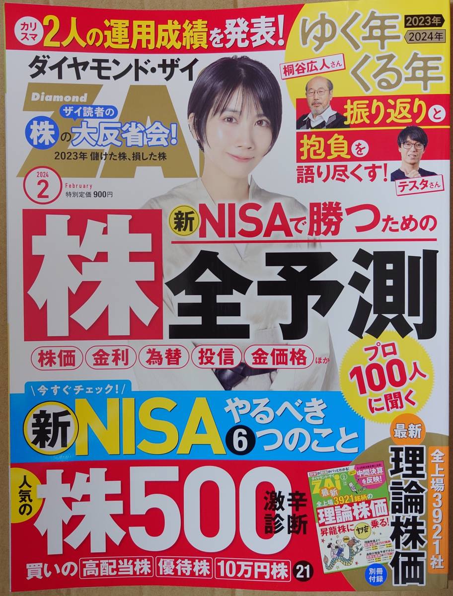 ダイヤモンド・ザイZAi　2024年2月号　別冊付録付き　松本穂香☆彡_画像1