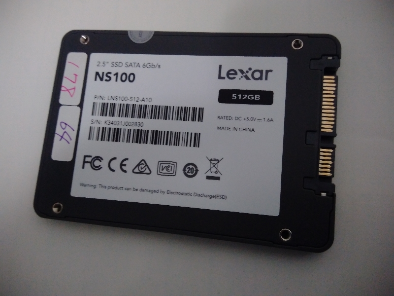 ■ SSD ■ 512GB （178時間）　NS100　Lexar　正常判定　送料無料_画像2