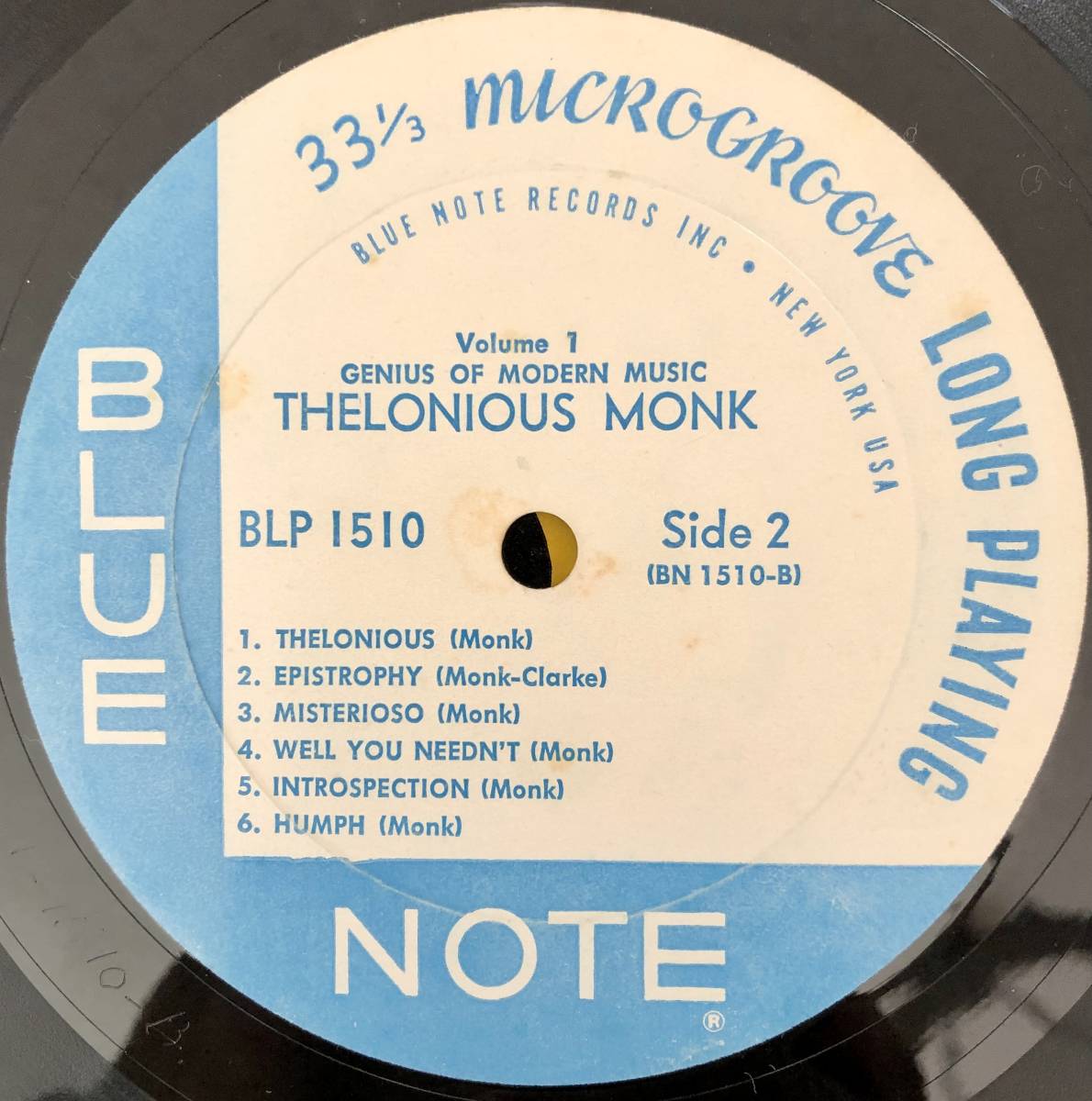 THELONIOUS MONK Vol.1 / Blue Note / 美盤_画像9