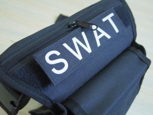 SWAT ミリタリー レッグポーチ 収納バッグ 黒 サバゲー 定形外発送_画像7