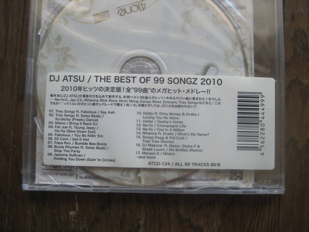 新品MIXCD DJ ATSU BEST OF 99 SONGZ 2010 muro missie hazime ken-bo celory hiroki kenta hasebe DJ MASTERKEY　komori swing_画像2