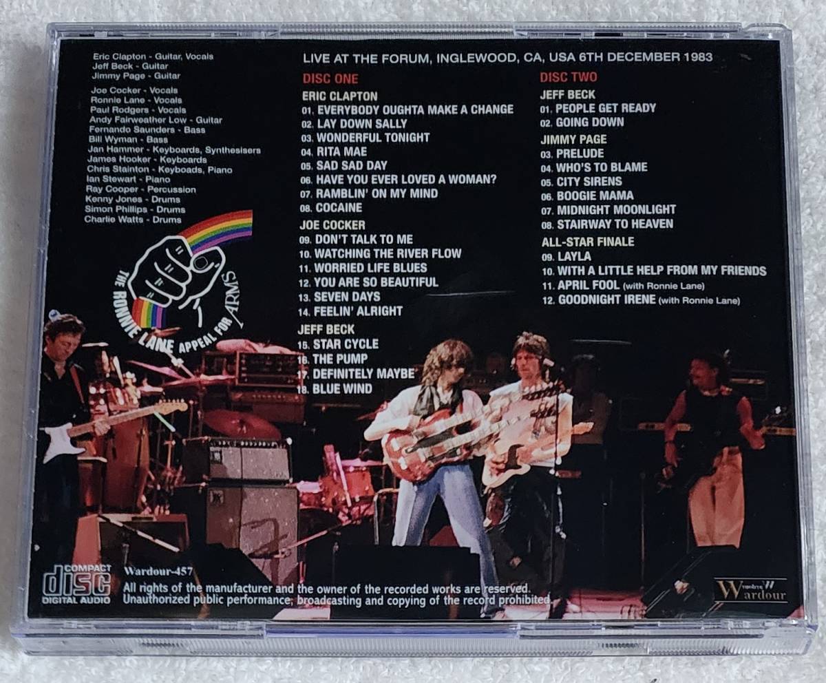 ERIC CLAPTON / JEFF BECK / JIMMY PAGE / A.R.M.S. BENEFIT CONCERT 1983 L.A. FORUM 1983 2ND NIGHT MIKE MILLARD FIRST GENERATION TAPE_画像2