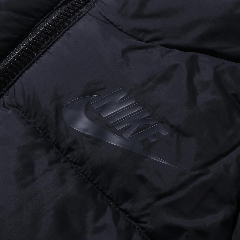 ナイキ レディース フィルダウン ジャケット XLサイズ 定価27500円 ブラック 黒 スタンドカラー 防寒_画像7