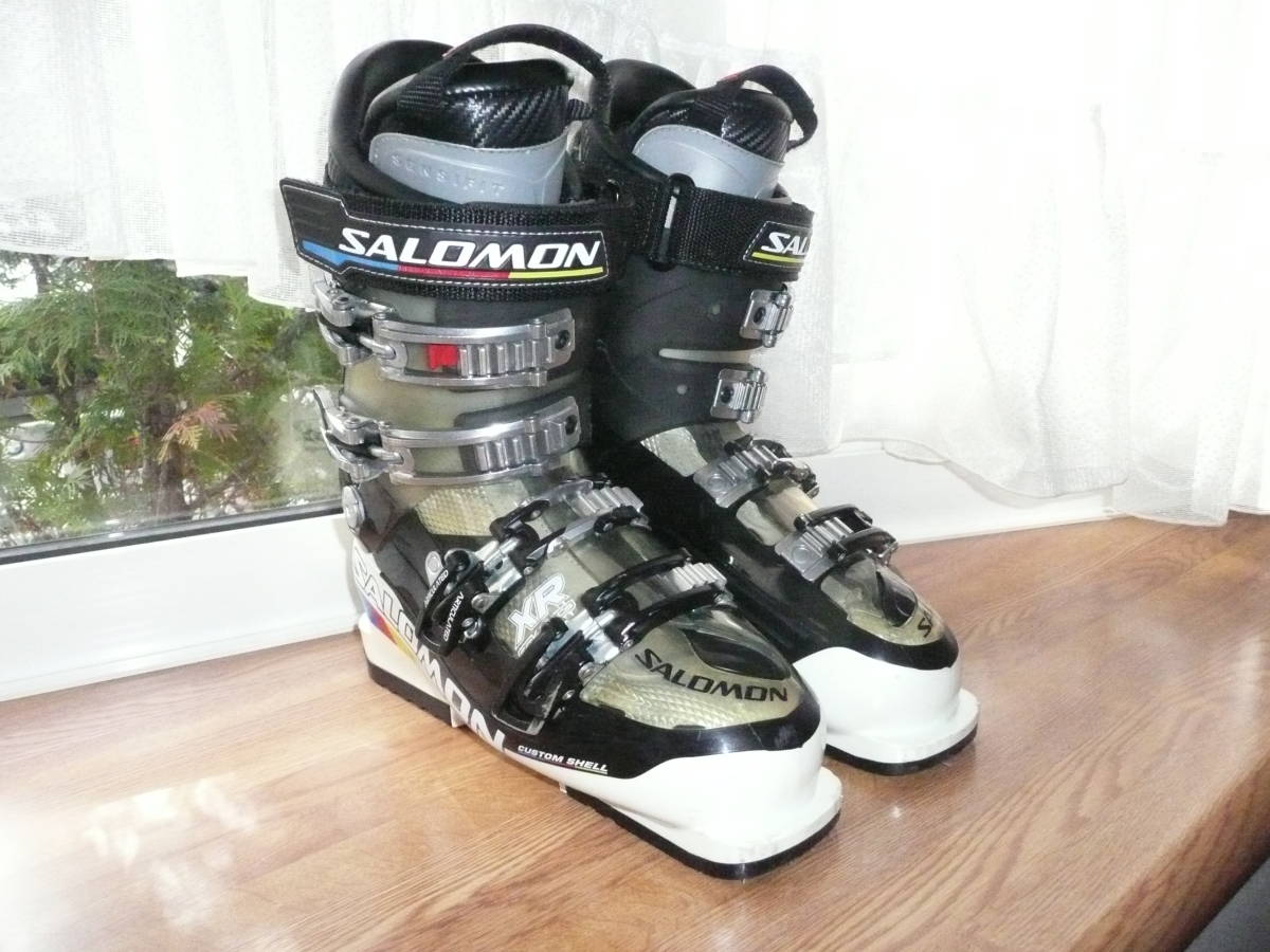 SALOMON サロモン FALCON-CS-XR 良美 メンズ25.5cm スキーブーツ スキー靴 FLEX105 スケルトングレー/アイボリー  ソール長297㎜ 中-上級者