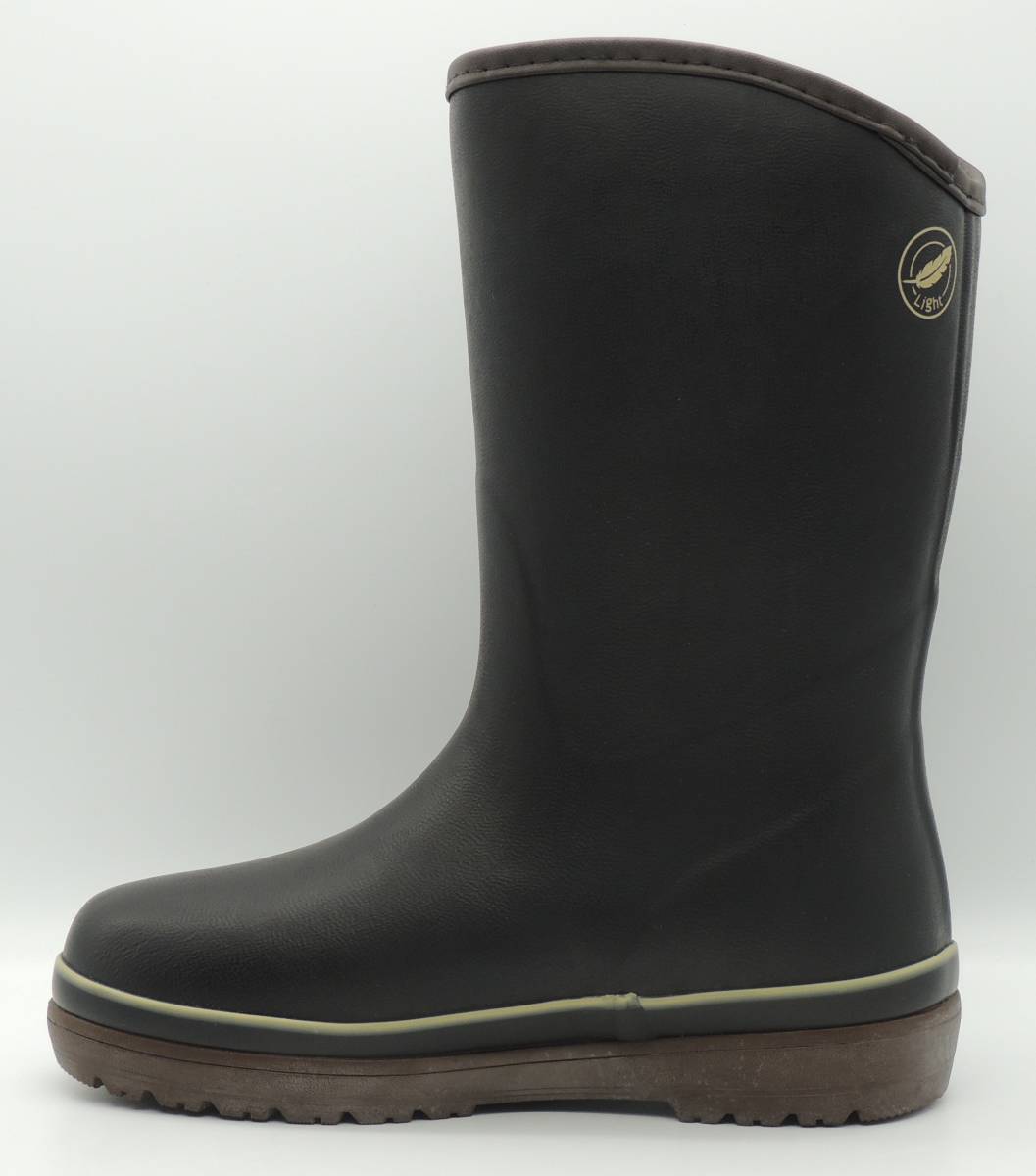  put on footwear ........ light weight protection against cold . slide woman lady's rain boots boots .. rubber sun slide L-814DW black L(24.0-24.5cm)
