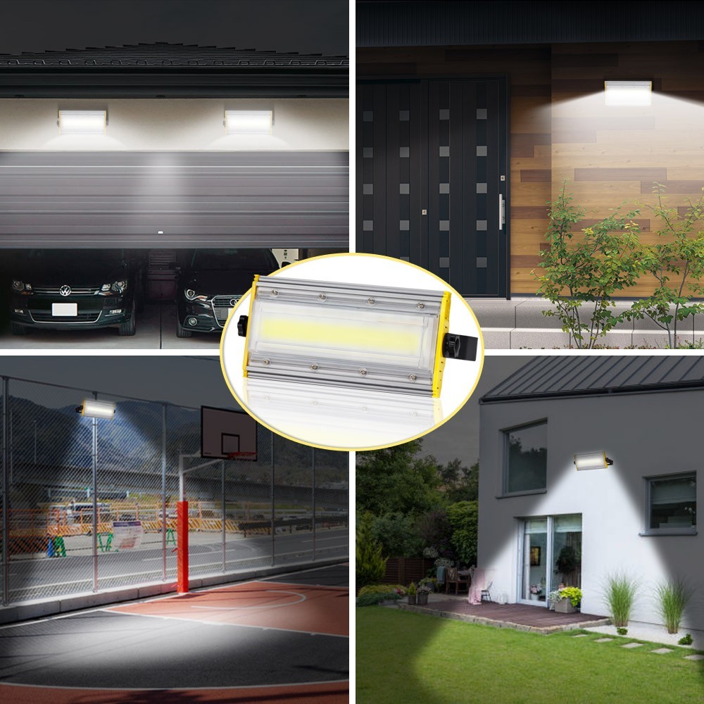 4 pcs 50W*500W corresponding LED floodlight switch attaching 8000LM AC85-120V daytime light color 6000K wide-angle 240 times IP67 waterproof 3M cable code attaching led light KRO-501