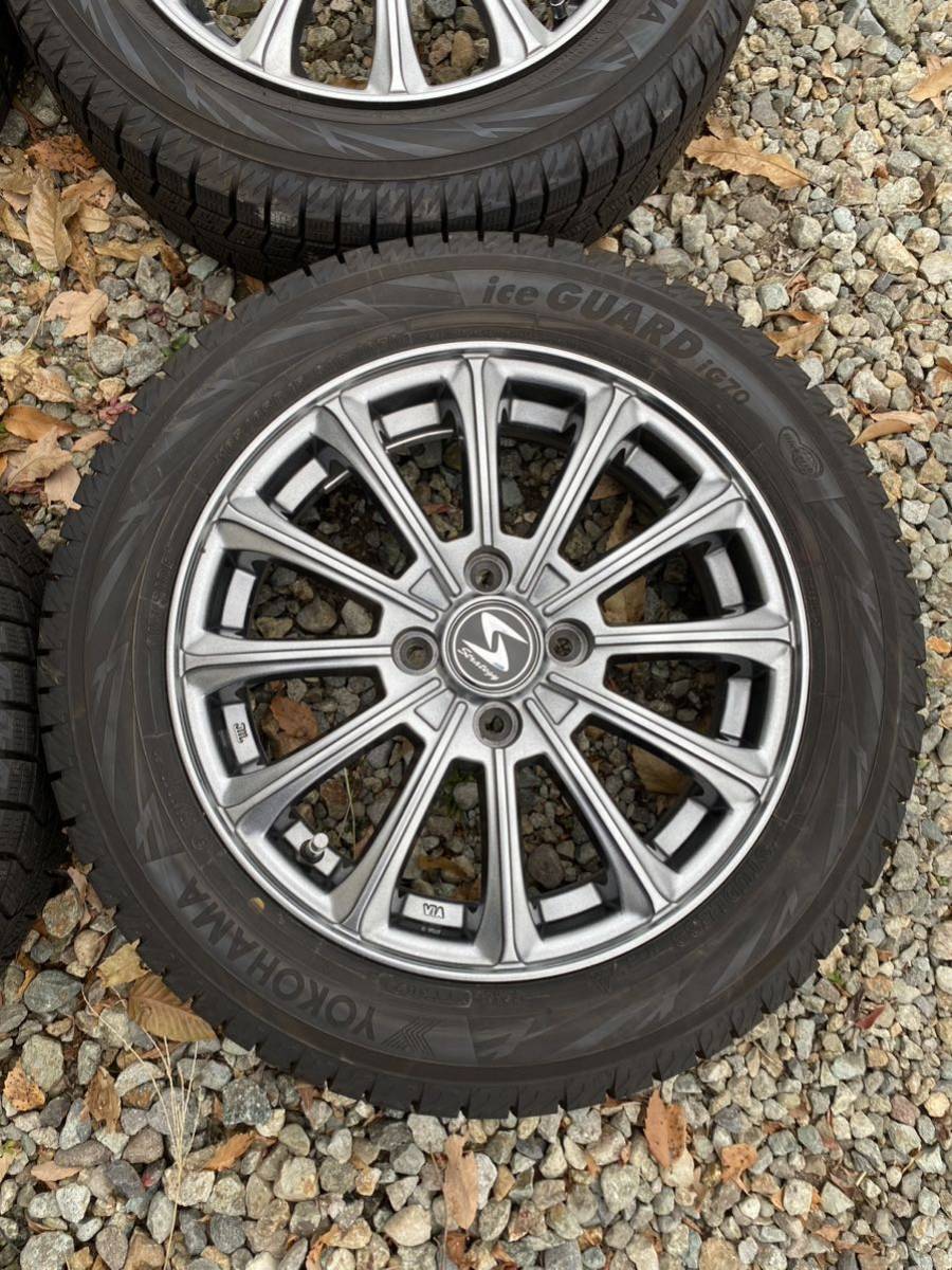 ヨコハマ アイスガードIG70 21年製 165/65R15 アルミホイール４本セット バリ山 9分山 タフト ハスラーなどに_画像7