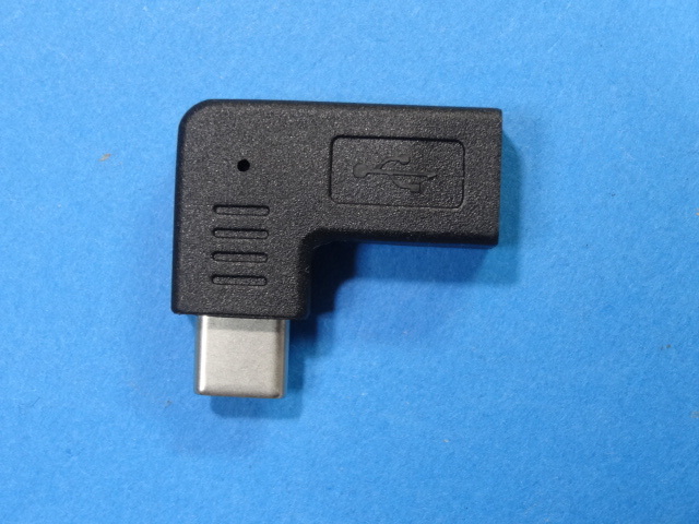 送料無料 即決 MICRO USB マイクロUSB Bタイプ(メス) ⇔ TYPE-C TYPEC タイプC(オス) / MICROUSBをTYPE-C Ｌ型に変換プラグ 管3_画像1