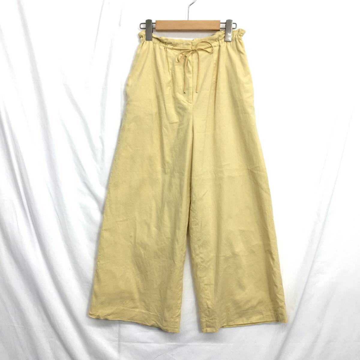 EZ3201*23SS BALLSEY cell roast linen Easy semi flare pants *34* yellow Ballsey TOMORROWLAND regular price ¥19,800-