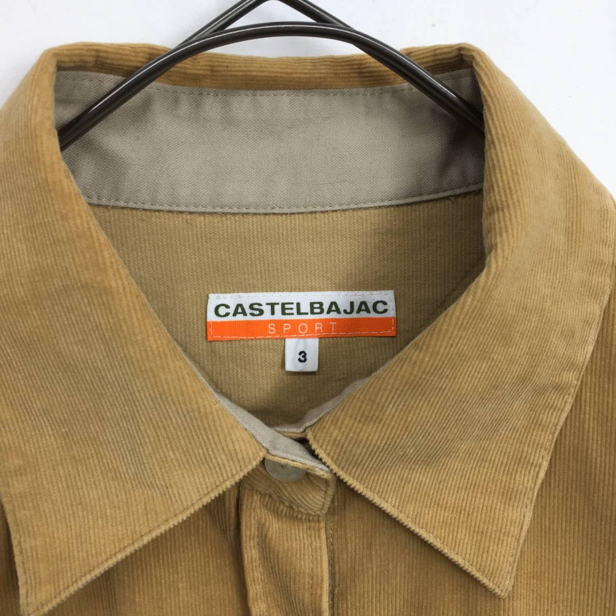 EZ3222*CASTELBAJAC SPORT corduroy switch shirt *3* beige group Castelbajac 