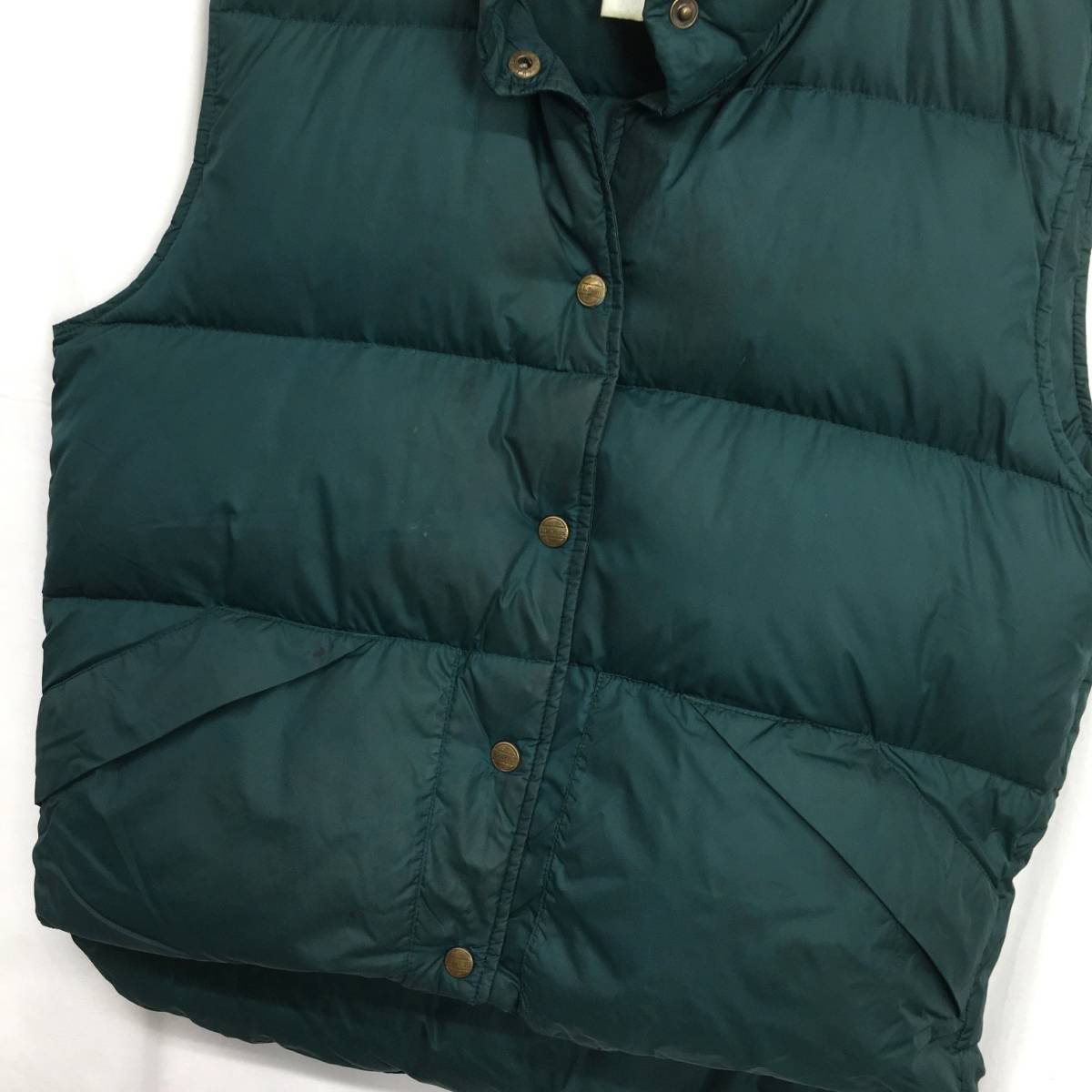 NZ585●80～90's L.L.Bean ダウンベスト●S●グリーン エルエルビーン ヴィンテージ_画像2