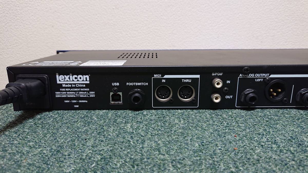 中古◆Lexicon・ステレオリバーブ・マルチエフェクトプロセッサー・MX300_画像7