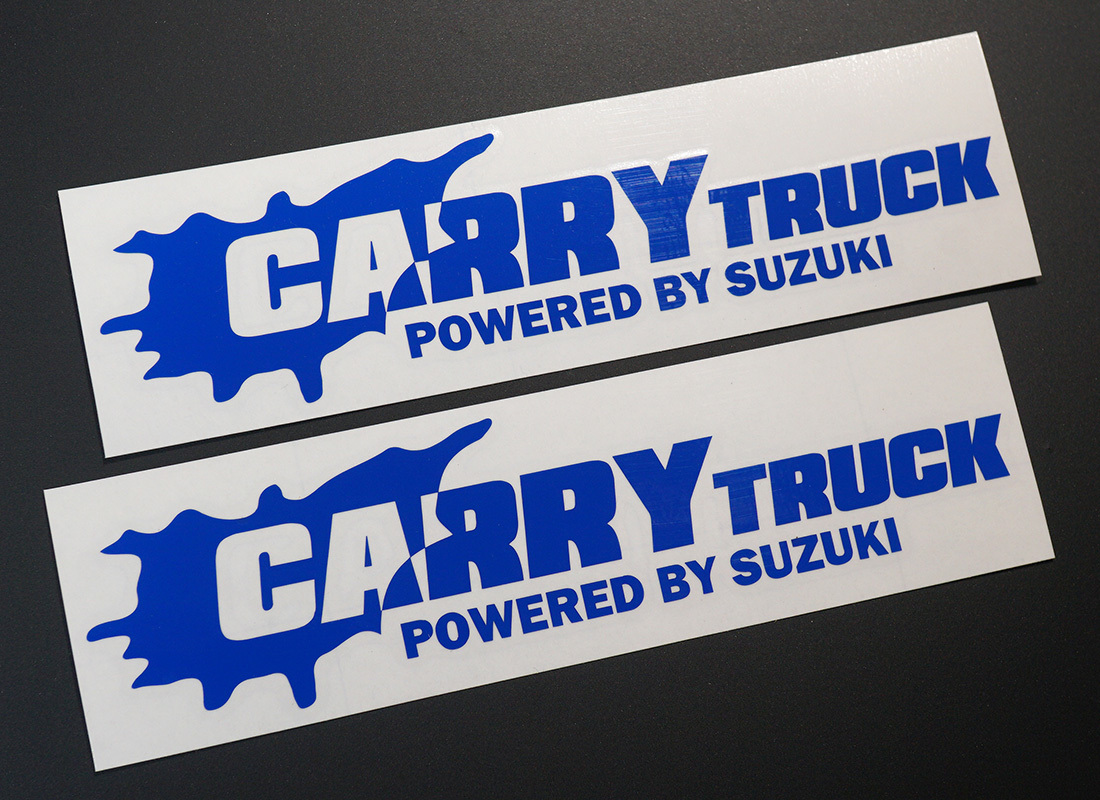 CARRY TRUCK POWERED BY SUZUKI カッティングステッカー 2枚セット 165mm×42mm 送料無料!! キャリー トラック_画像1