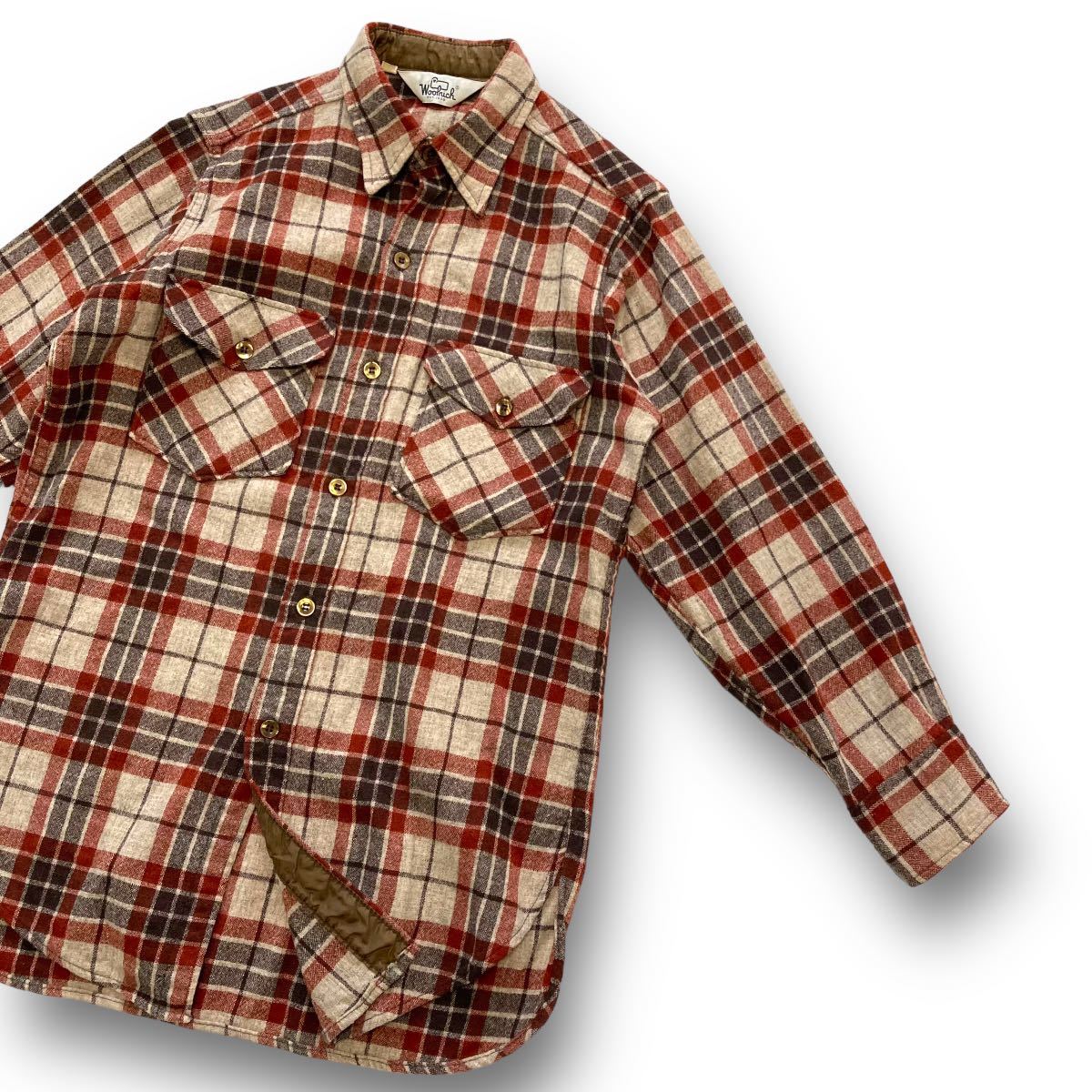 wool rich】70s ウールリッチ USA製 ウールチェックシャツ 70年代 三角