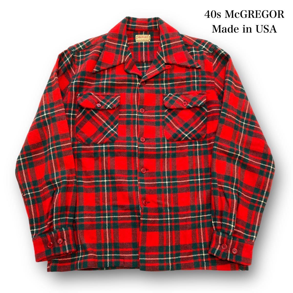 McGREGOR】40s マクレガー ヴィンテージ オープンカラー McGREGOR】40s マクレガー ヴィンテージ オープンカラー
