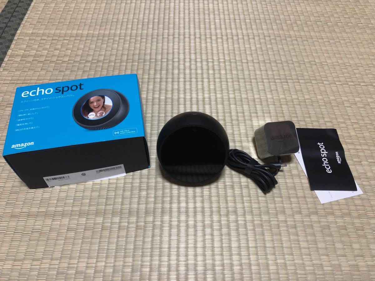  原文:【中古美品】Amazon Echo Spot (エコースポット) - スクリーン付きスマートスピーカー with Alexa、ブラック