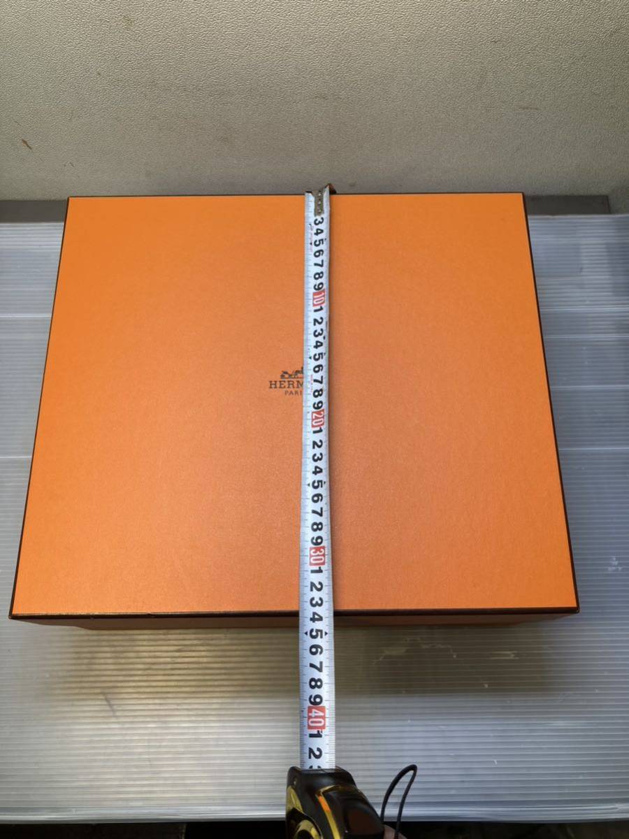 ★エルメス HERMES 空箱 袋 オレンジ 約37,5×34×15,5cm_画像9