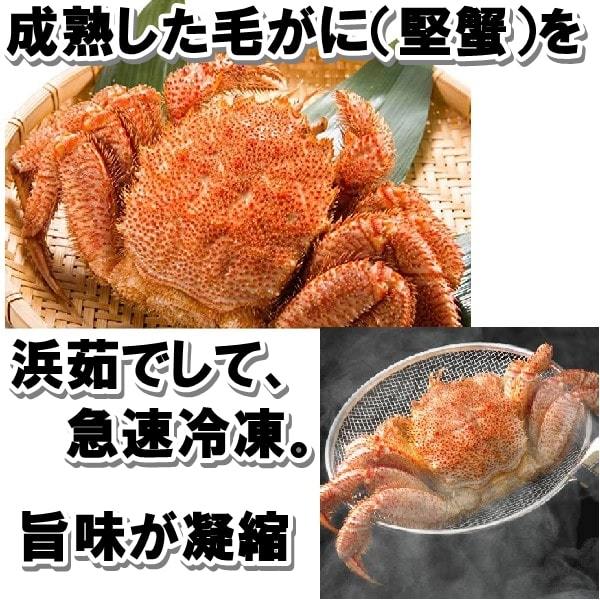 毛ガニ １０尾 （４ｋｇ） 新物 北海道産 生食用 ボイル 　一折れだけど 身入り バッチリ_画像3