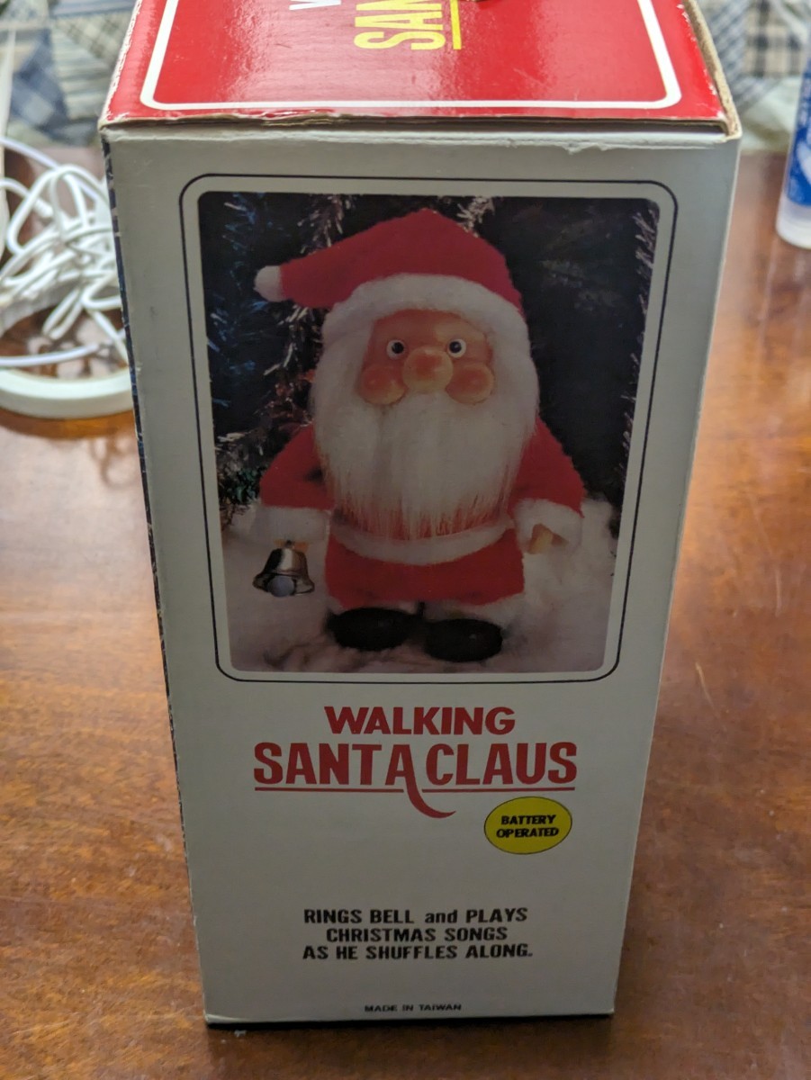 人形 レトロ ウォーキングサンタクロース サンタクロース クリスマス ぬいぐるみ サンタ 動作未確認 高さ約23cm_画像4
