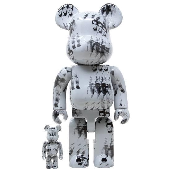 BE@RBRICK Andy Warhol's ELVIS PRESLEY 100％ & 400％ アンディ ウォーホル エルヴィスプレスリー MEDICOMTOY メディコムトイの画像1