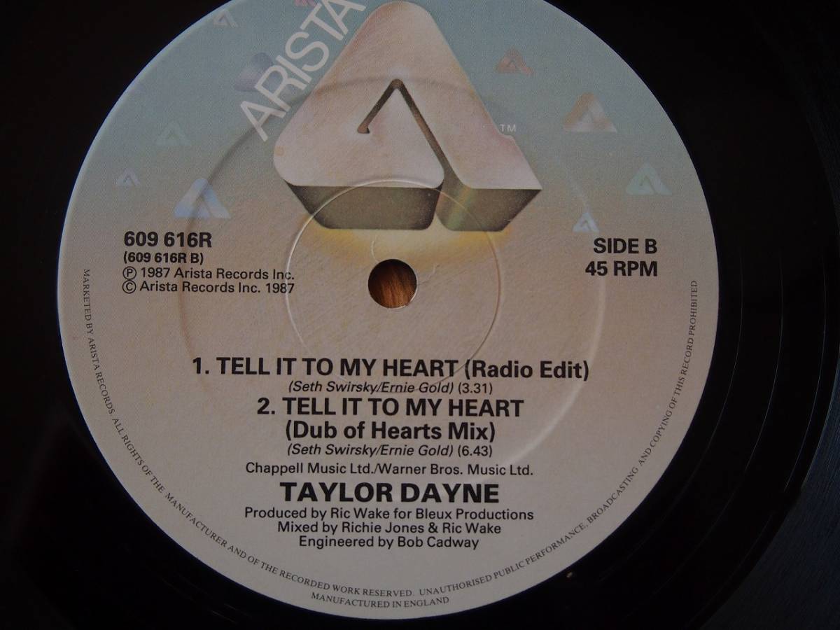 ＴＡＹＬＯＲ　ＤＡＹＮＥ　ＴＥＬＬ　ＩＴ　ＴＯ　ＭＹ　ＨＥＡＲＴ　１２インチ_画像6