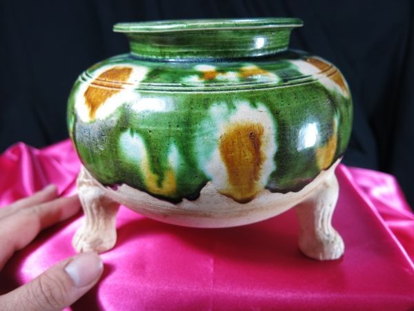 ヤフオク A 唐三彩フク 茶黄緑色 唐時代 中国 陶器 明器 ヤフオク A 唐三彩フク 茶黄緑色 唐時代 中国 陶器 明器