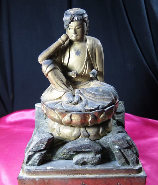 c 木彫金彩如意輪観音座像 三井寺 江戸時代/長等山園城寺 西国三 c 木彫金彩如意輪観音座像 三井寺 江戸時代/長等山園城寺 西国三