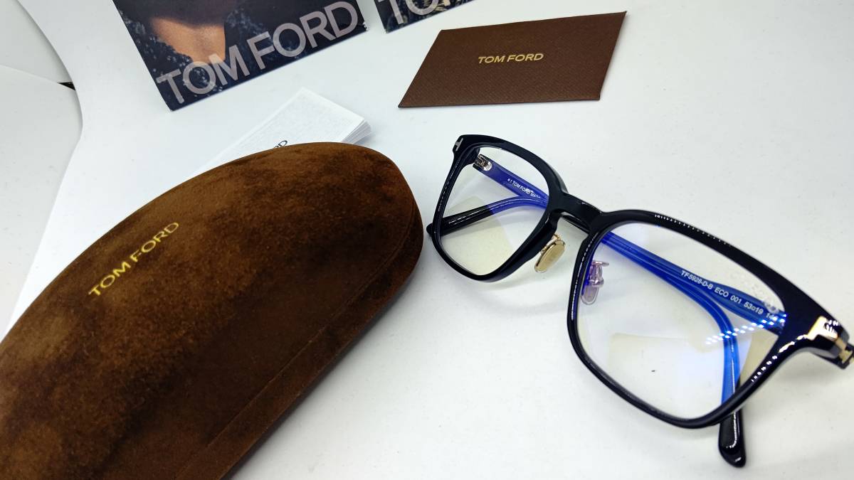 トムフォード 眼鏡 ブルーカットレンズ 送料無料 アジアンモデル 税込 新品 TF5928-D-B 001 ブラックカラー_画像8