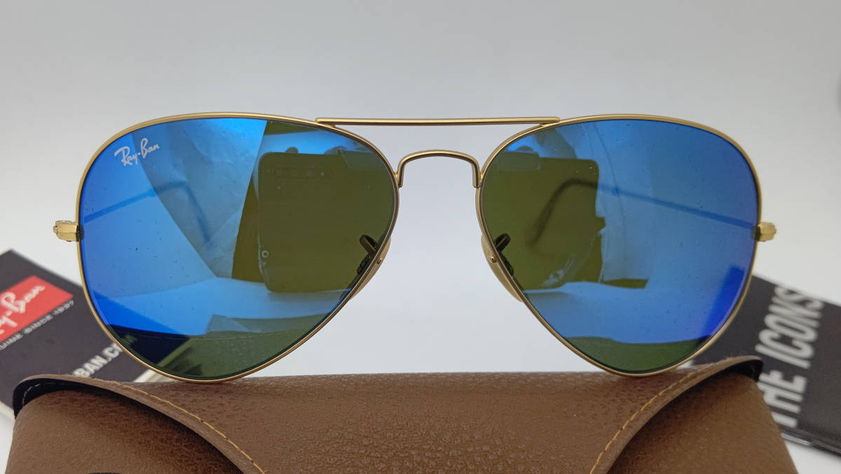  RayBan солнцезащитные очки бесплатная доставка включая налог новый товар RB3025 112/17 Avy e-ta- голубой зеркало линзы 