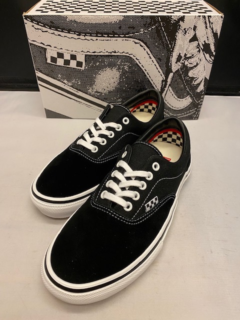 【新品】VANS SKATE ERA BLACK/WHITE US8.5 26.5cm バンズ スケート エラ ブラック/ホワイト PRO プロ _画像1