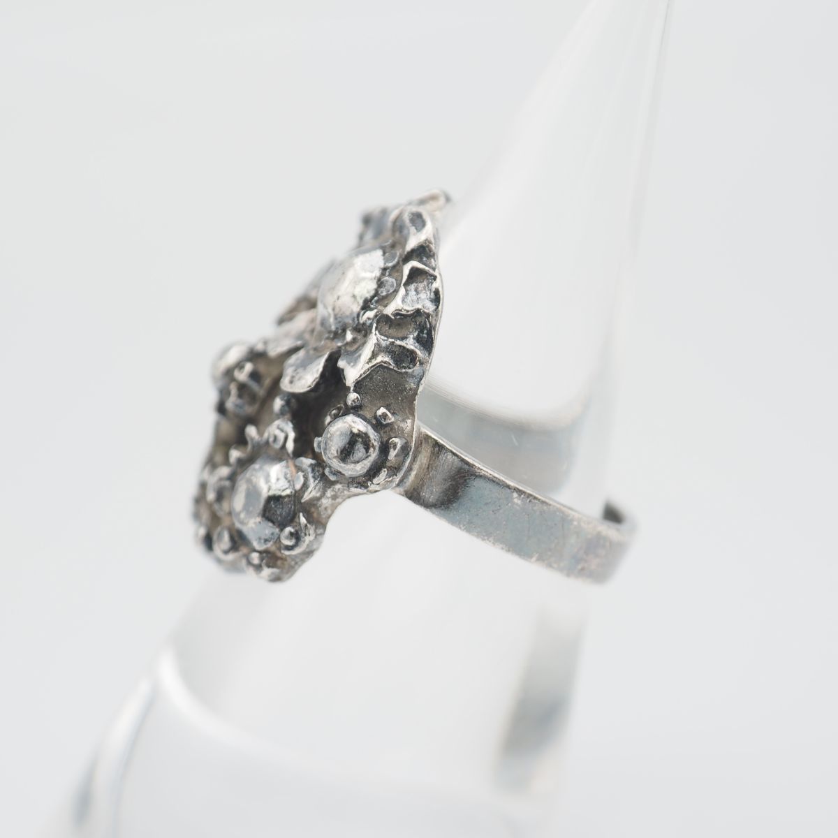 H976 ヴィンテージ 作家物 宏通 SILVER刻印 リング 花 フラワー H976 ヴィンテージ 作家物 宏通 SILVER刻印 リング 花 フラワー
