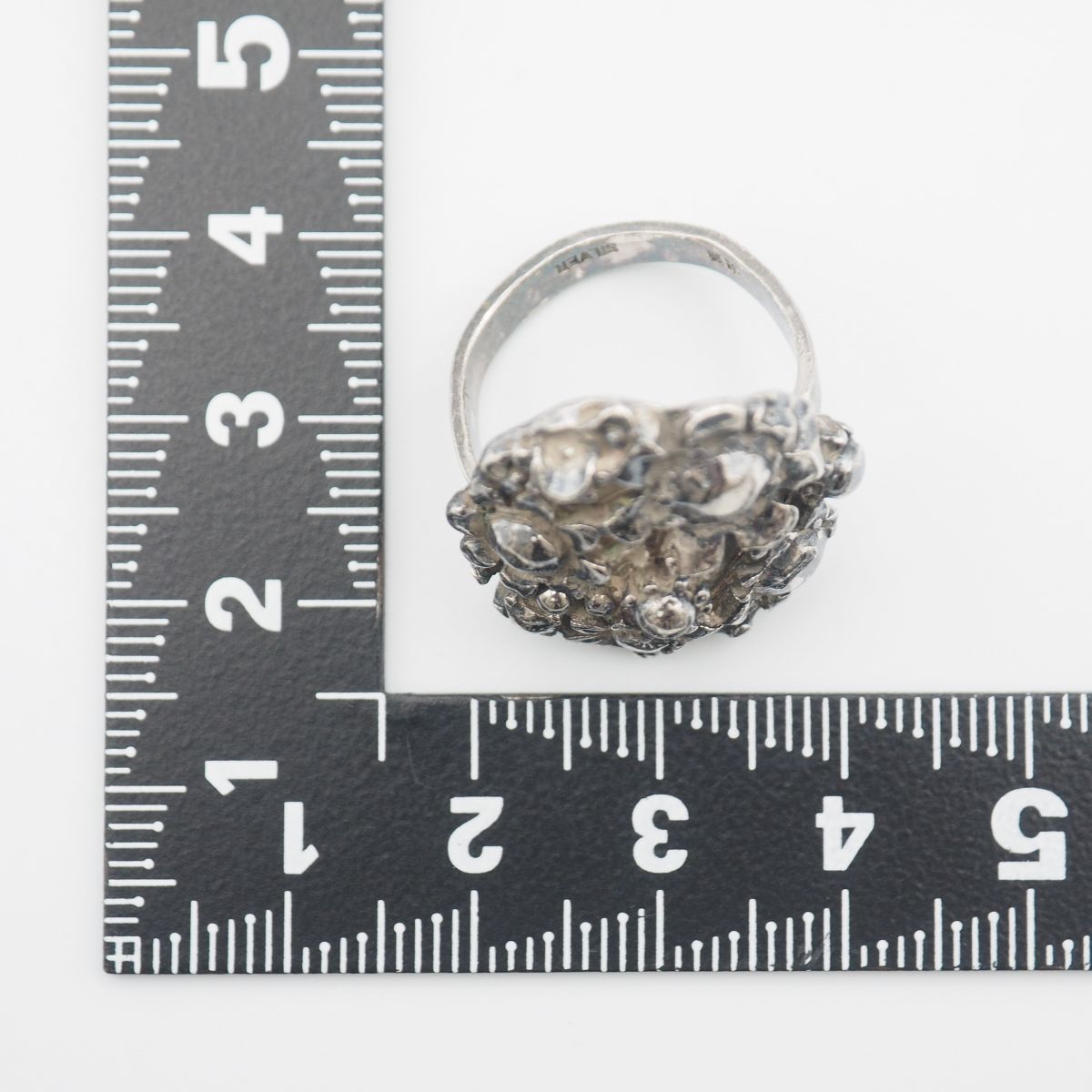 H976 ヴィンテージ 作家物 宏通 SILVER刻印 リング 花 フラワー H976 ヴィンテージ 作家物 宏通 SILVER刻印 リング 花 フラワー