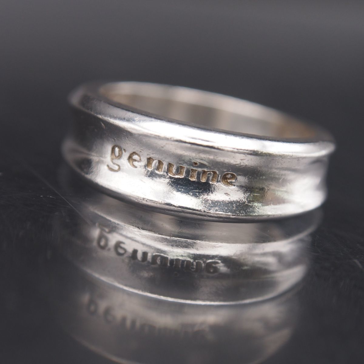 K028 ヴィンテージ UC SILVER 1000刻印 リング genuine ロゴ K028 ヴィンテージ UC SILVER 1000刻印 リング genuine ロゴ