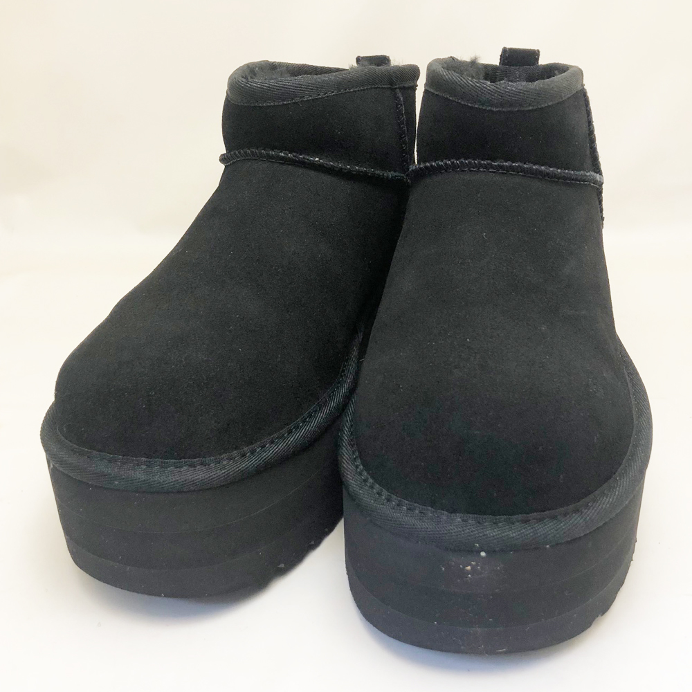 new goods UGG UGG thickness bottom lady's boots Classic Ultra Mini platform black 22.0cm