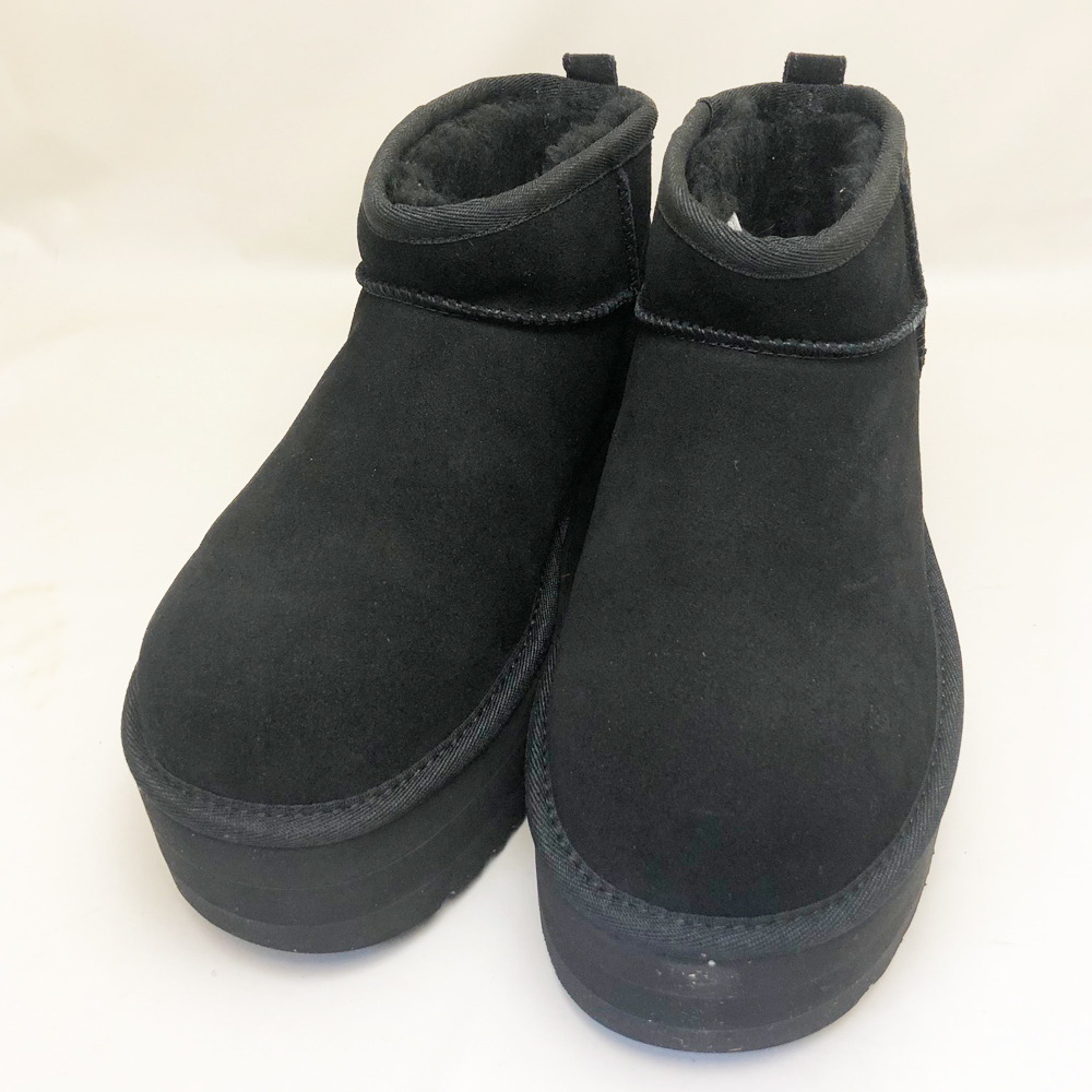  new goods UGG UGG thickness bottom lady's boots Classic Ultra Mini platform black 22.0cm