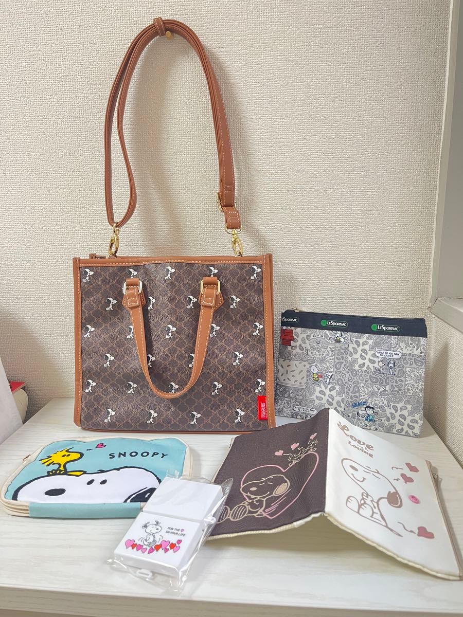美品 70周年記念オールドスヌーピーバッグ&レスポートサック 美品 70周年記念オールドスヌーピーバッグ&レスポートサック