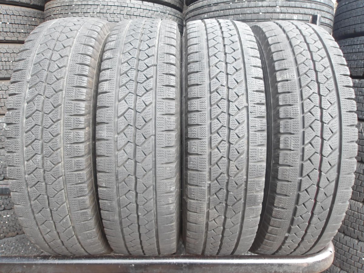 L296p-11 送料無料 195/80R15 冬4本セット スタッドレス LT 107/105L 195/80-15 195-80-15 ブリヂストン ブリザック VL1 ハイエース_画像1